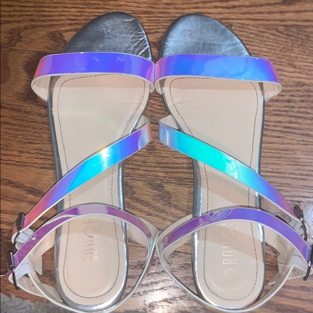 hologram sandals with straps